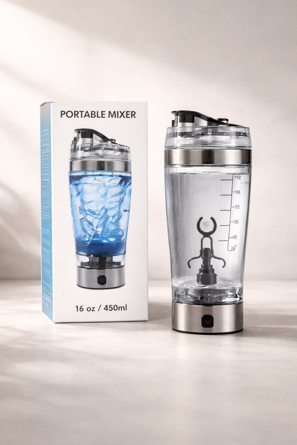Electric Self-Mixing Protein Shaker Bottle, 450–600ml