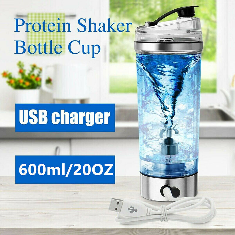 Electric Self-Mixing Protein Shaker Bottle, 450–600ml
